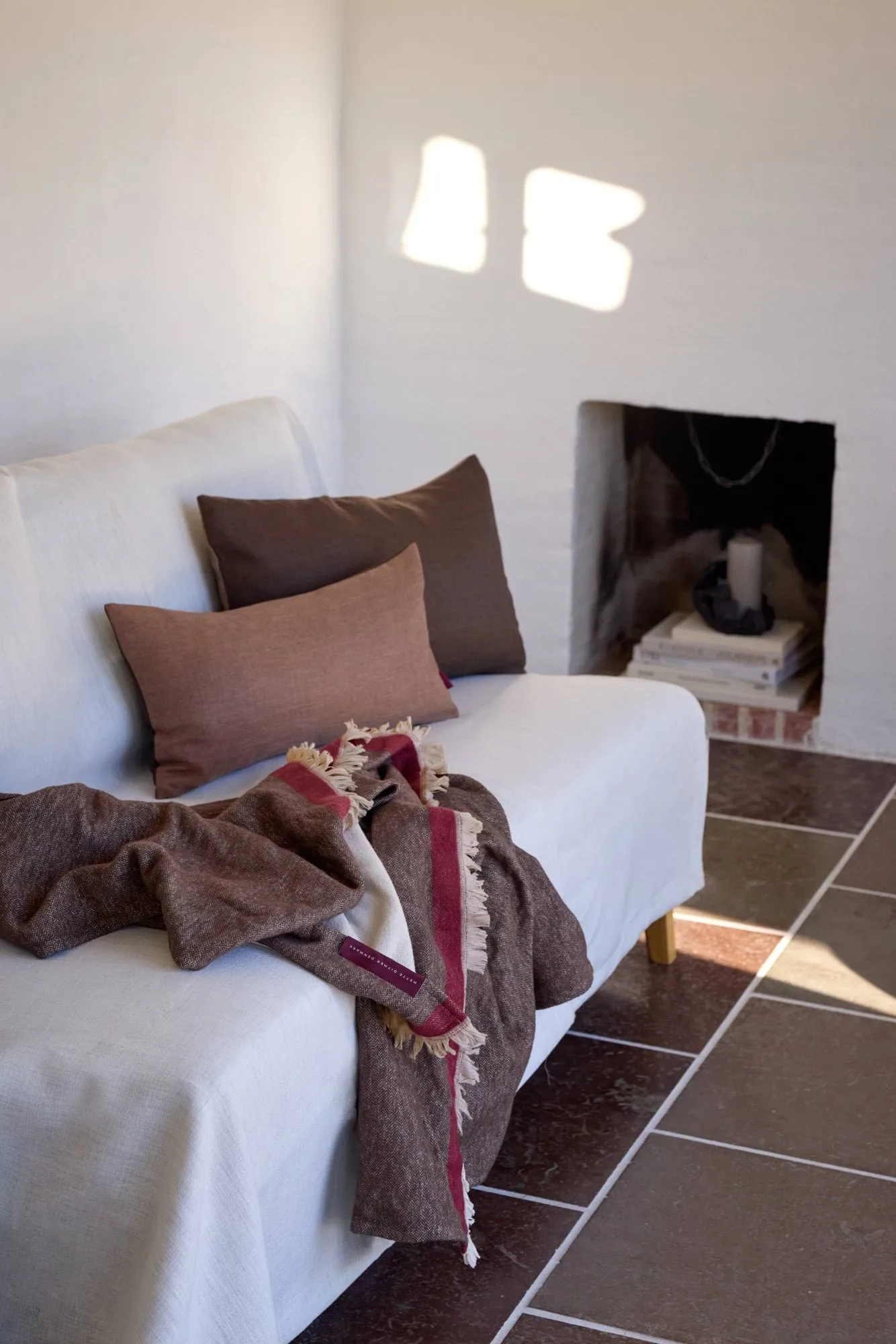 Duet plaid, Bruin-Beige (bruin-beige), 130x175 cm Mette Ditmer