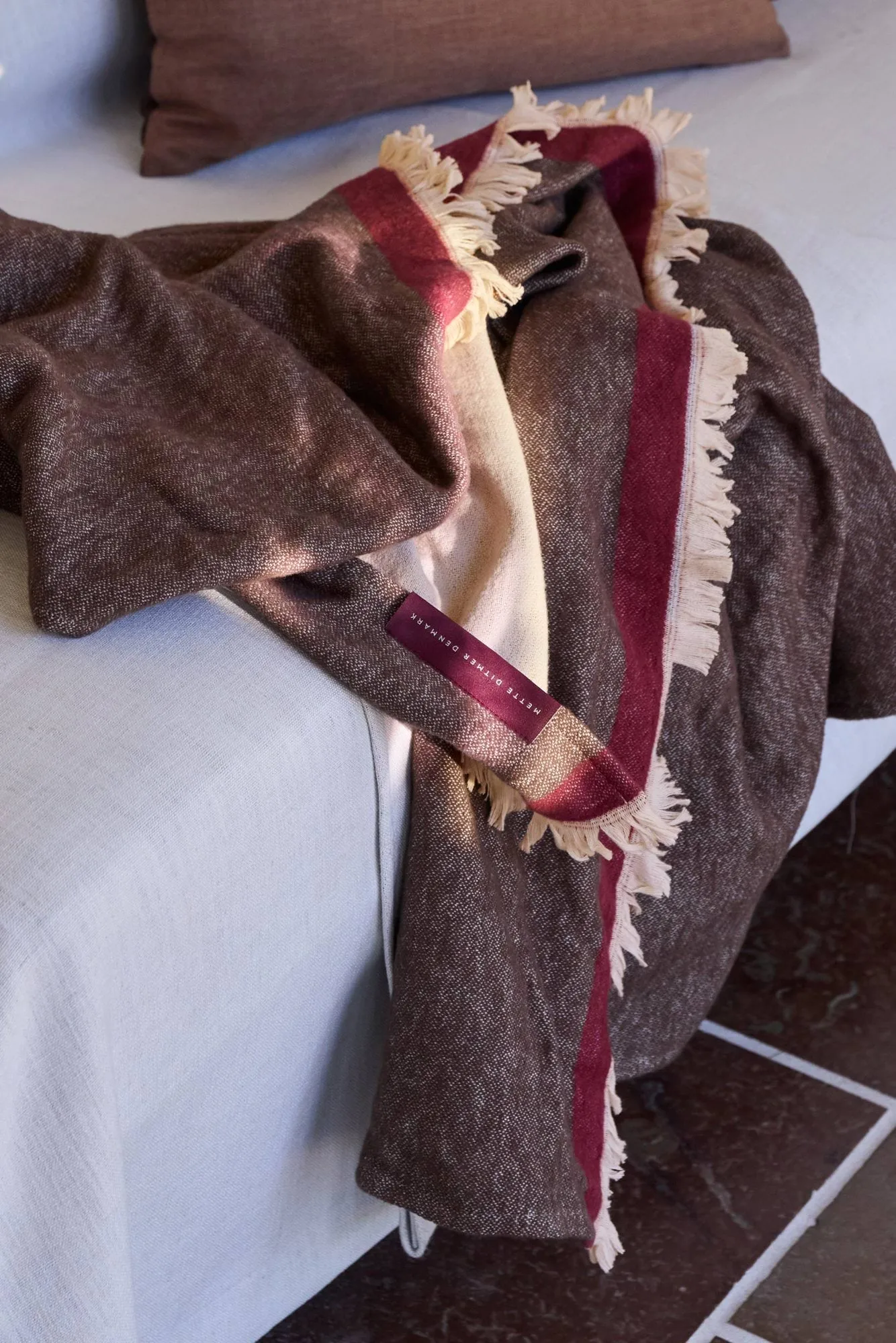 Duet plaid, Bruin-Beige (bruin-beige), 130x175 cm Mette Ditmer
