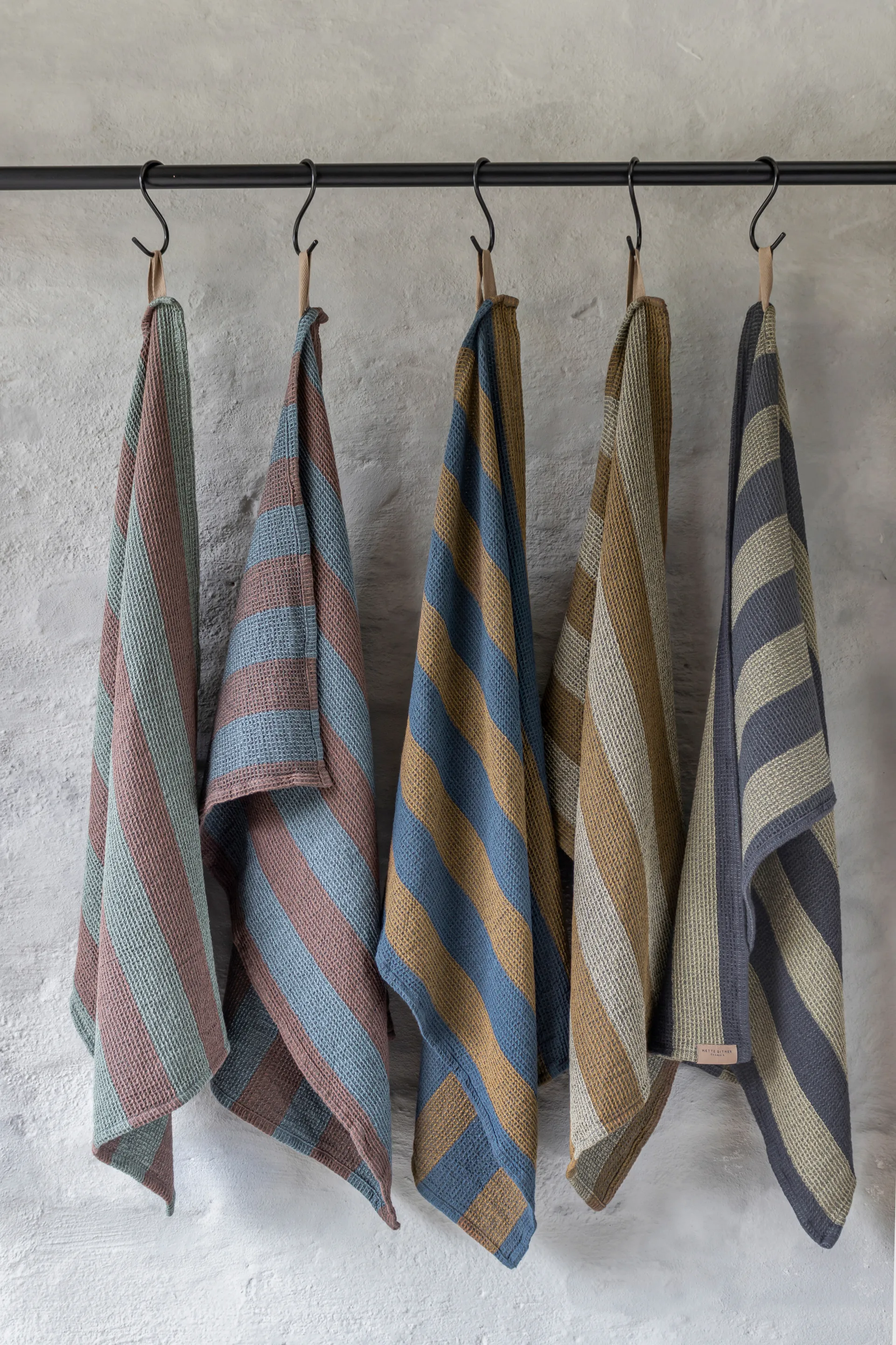 Elvira keukenhanddoek 50x70 cm, Dark grey Mette Ditmer