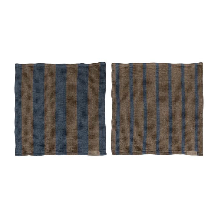 Elvira vaatdoekje 33x33 cm 2-pack - Ochre - Mette Ditmer