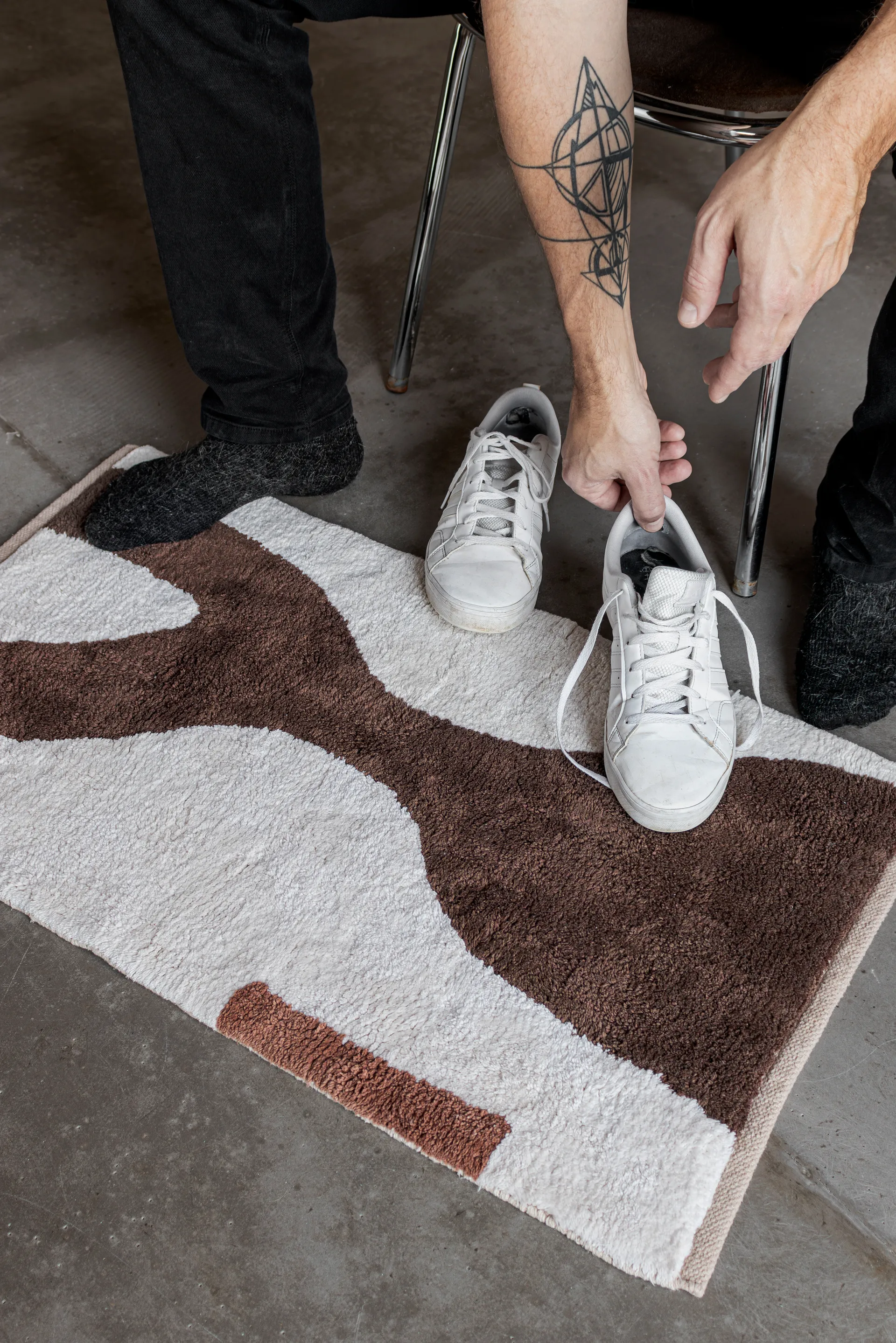 Figura vloerkleed, Bruin, 50x80 cm Mette Ditmer