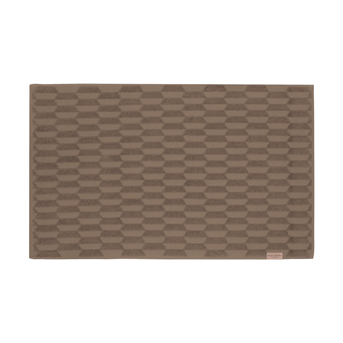 Mette Ditmer Geo badmat 50x80 cm Nougat | Scandinavisch Interieur | Badmatten | Bruin