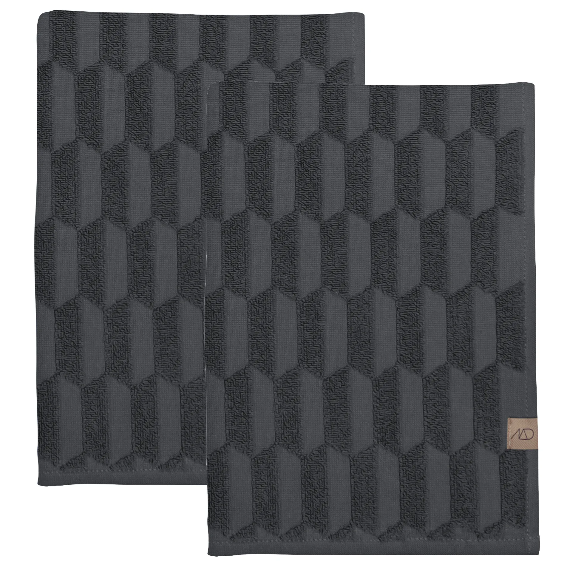 Geo gastenhanddoek 2-pack, Anthracite Mette Ditmer