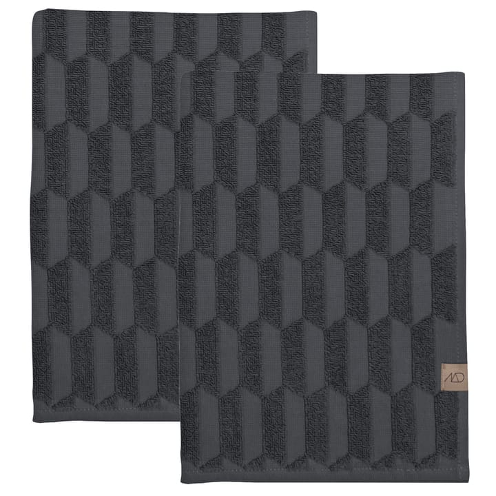 Geo gastenhanddoek 2-pack - Anthracite - Mette Ditmer