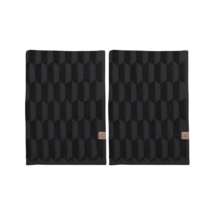 Geo gastenhanddoek 2-pack - Black - Mette Ditmer