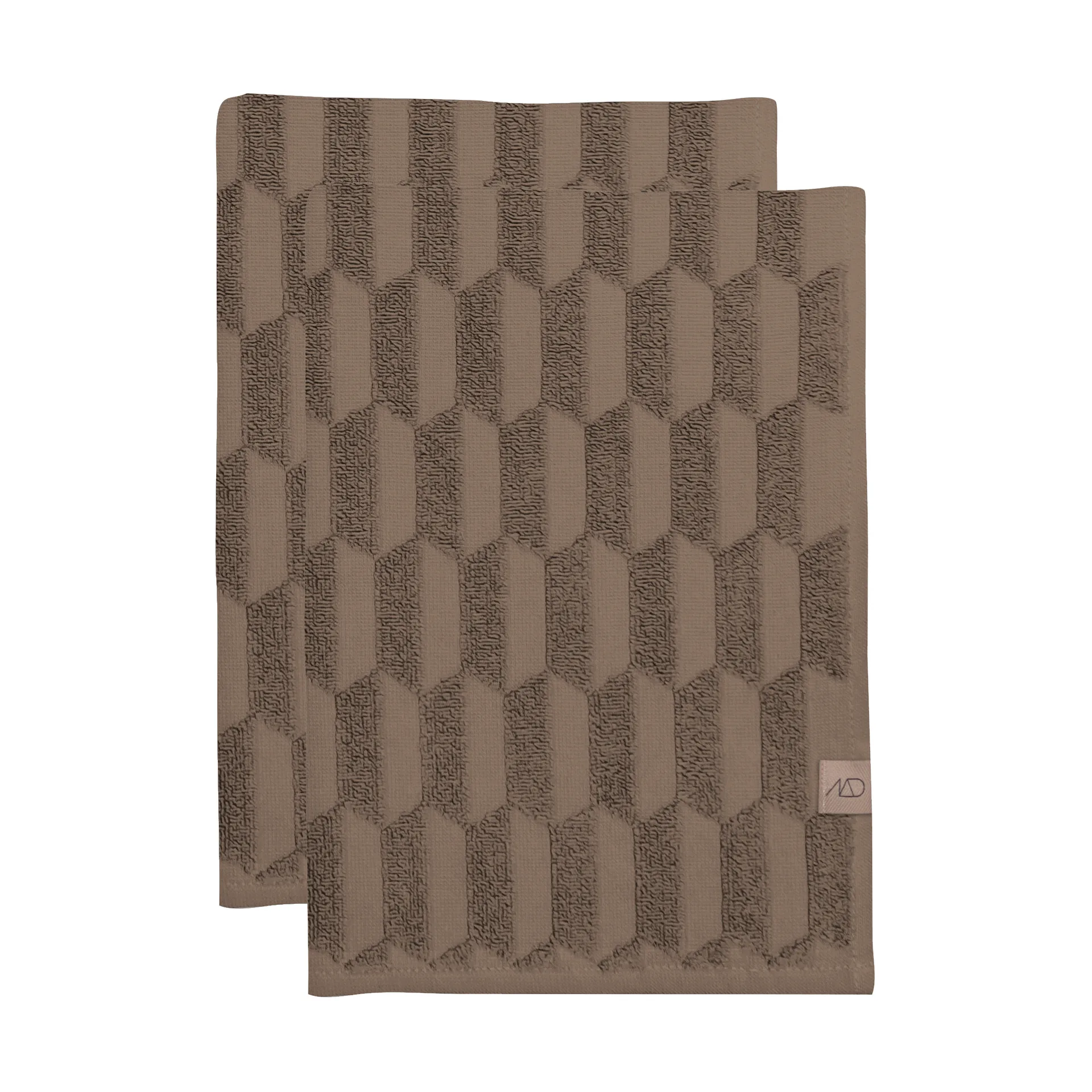 Geo gastenhanddoek 2-pack, Nougat Mette Ditmer