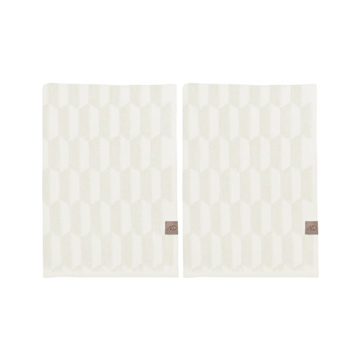 Geo gastenhanddoek 2-pack - Off white - Mette Ditmer