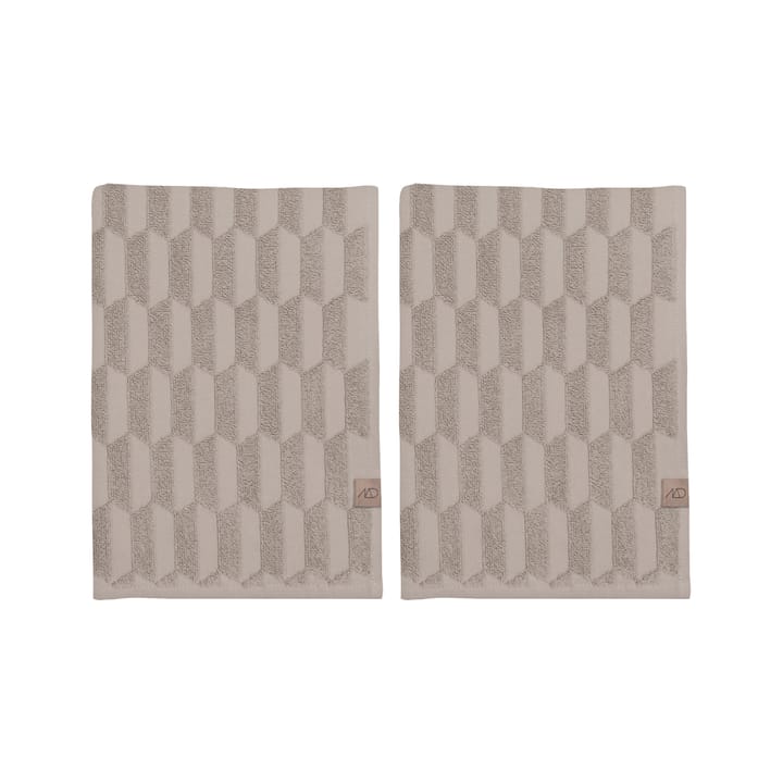 Geo gastenhanddoek 2-pack - Sand - Mette Ditmer