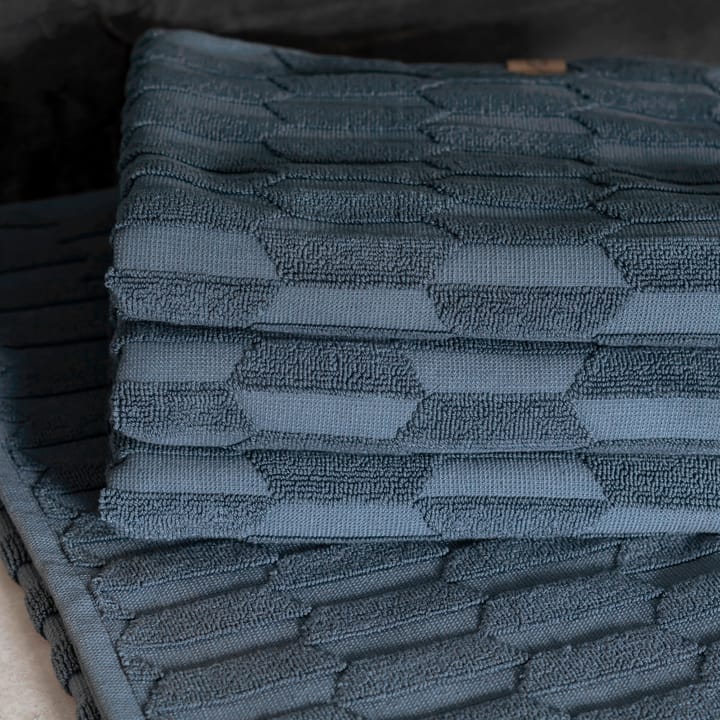Geo gastenhanddoek 2-pack, Slate blue Mette Ditmer