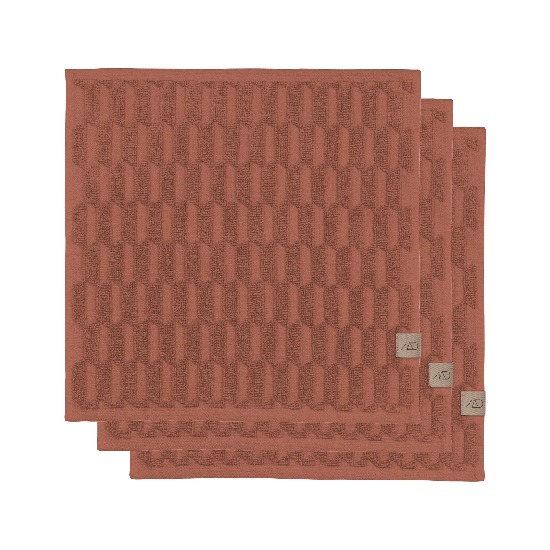 Geo handdoek 30x30 cm 3-pack, Blush Mette Ditmer