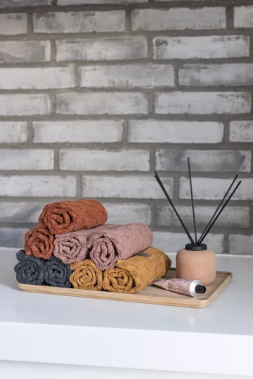 Geo handdoek 30x30 cm 3-pack - Blush - Mette Ditmer