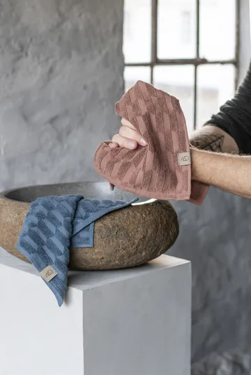 Geo handdoek 30x30 cm 3-pack - Blush - Mette Ditmer