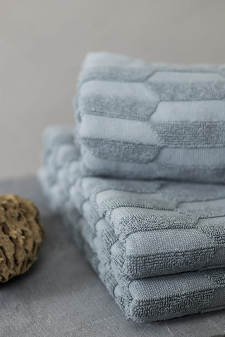 Geo handdoek 30x30 cm 3-pack, Stone blue Mette Ditmer