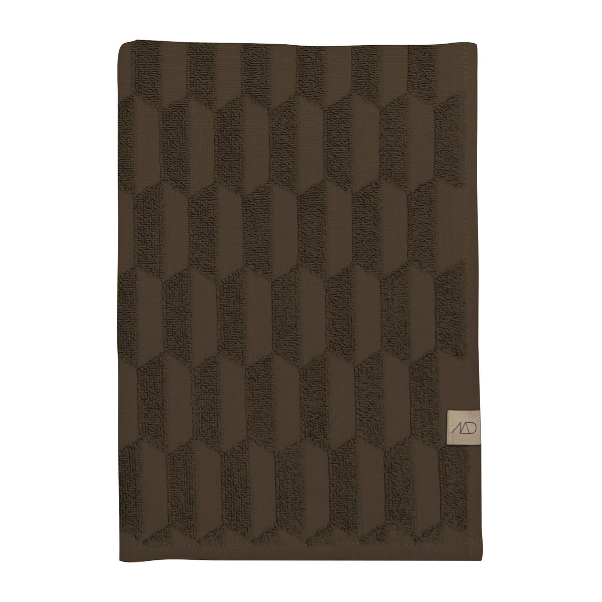 Mette Ditmer Geo handdoek 50x95 cm Chocolate | Scandinavisch Interieur | Handdoeken | Bruin