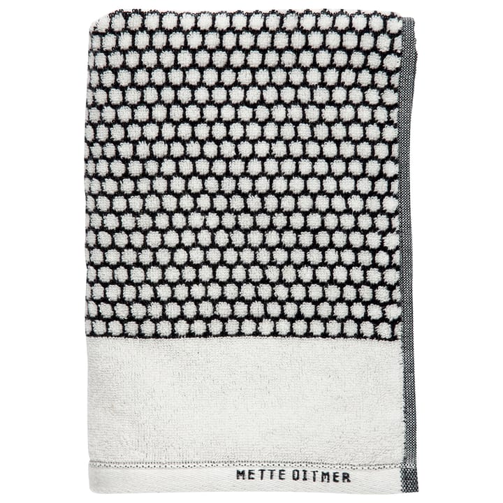 Grid badhanddoek 70x140 cm - Zwart-off white - Mette Ditmer