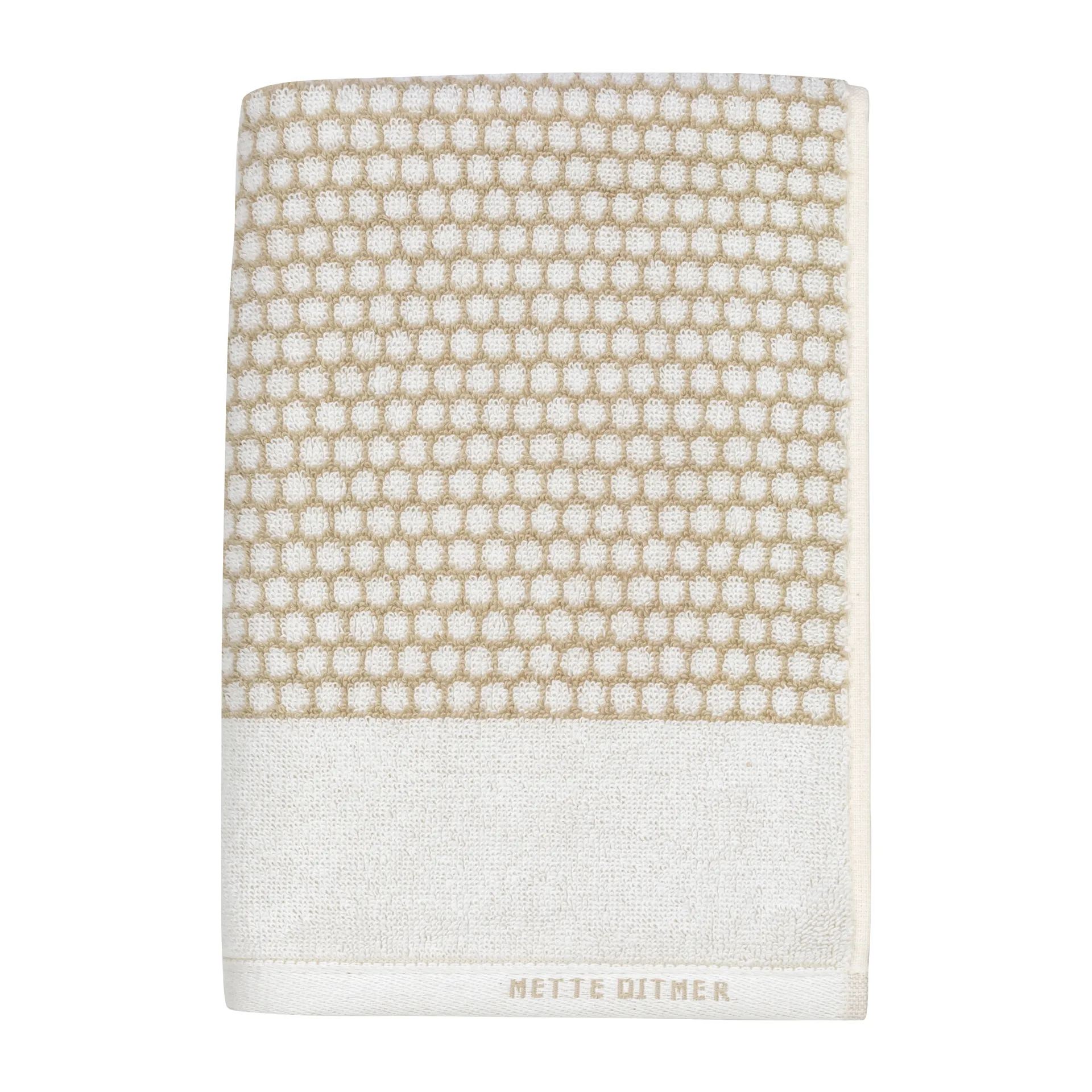Grid gastenhanddoek 38x60 cm 2-pack, Sand-off white Mette Ditmer