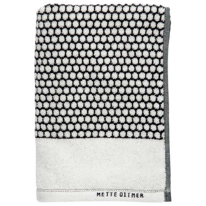 Grid handdoek 50x100 cm - Zwart-off white - Mette Ditmer