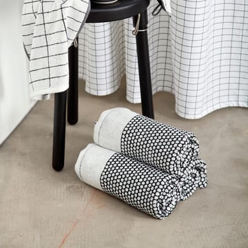 Grid handdoek 50x100 cm - Zwart-off white - Mette Ditmer