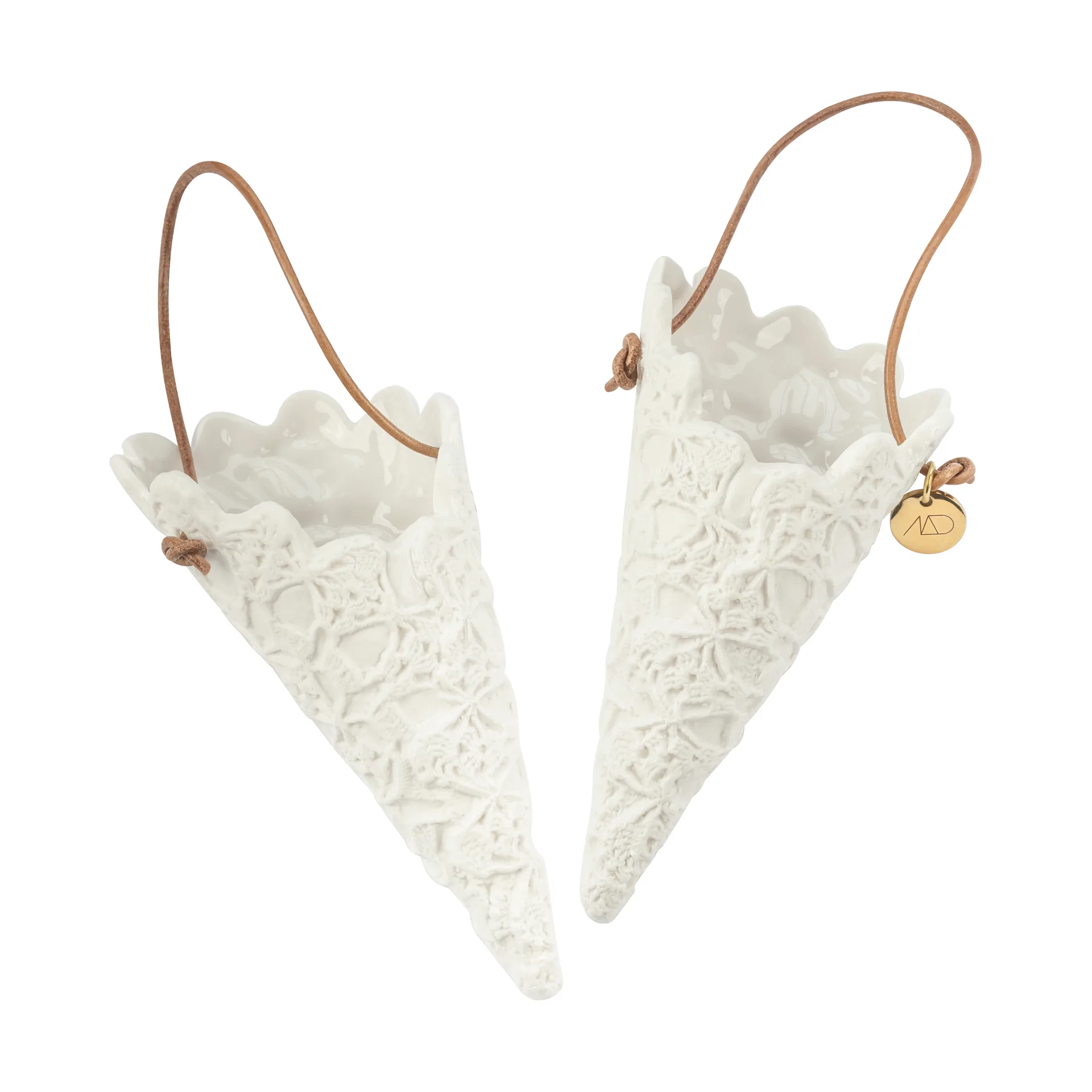 Lace kerstzakje 2-pack, Crèmekleurig Mette Ditmer