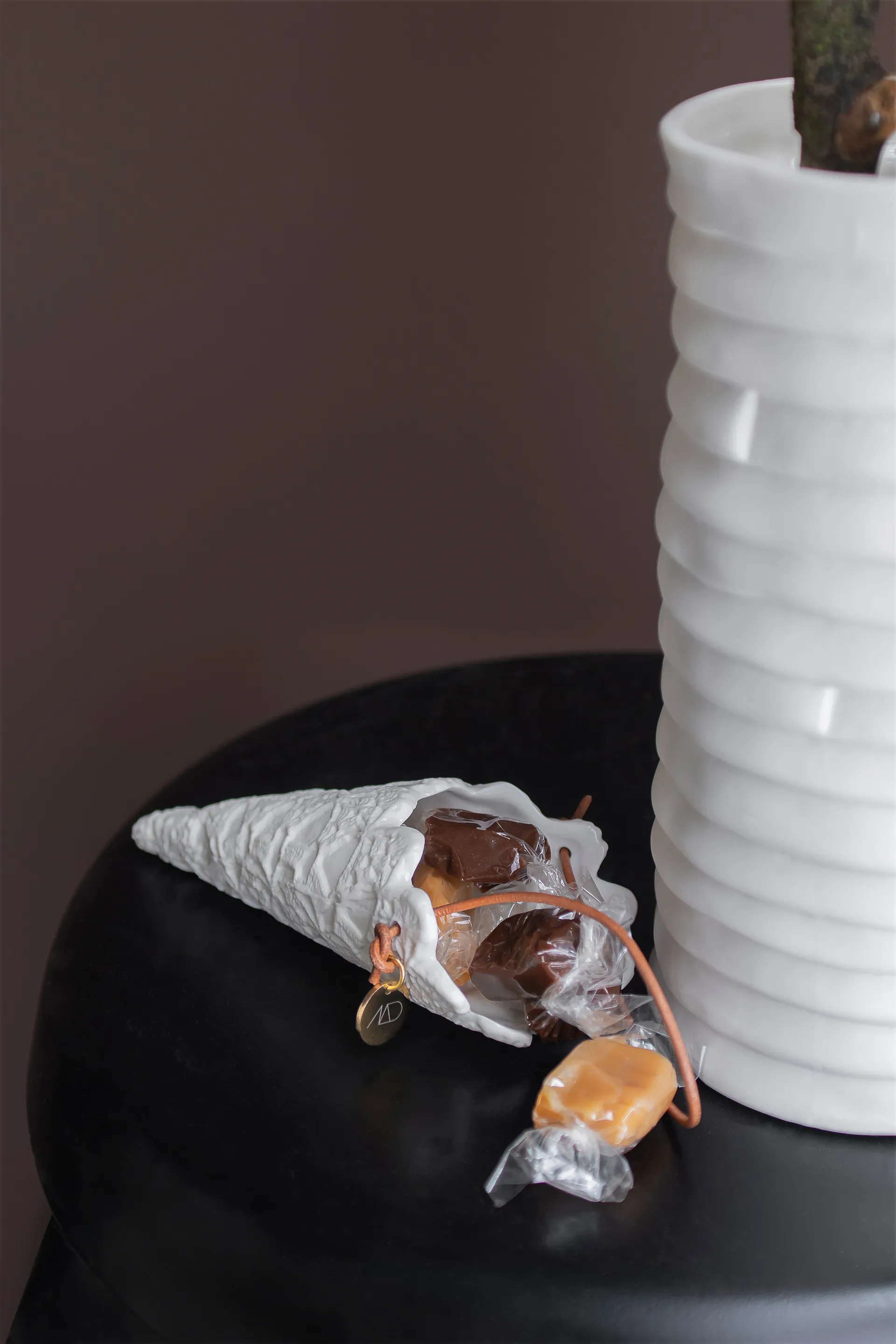 Lace kerstzakje 2-pack, Crèmekleurig Mette Ditmer