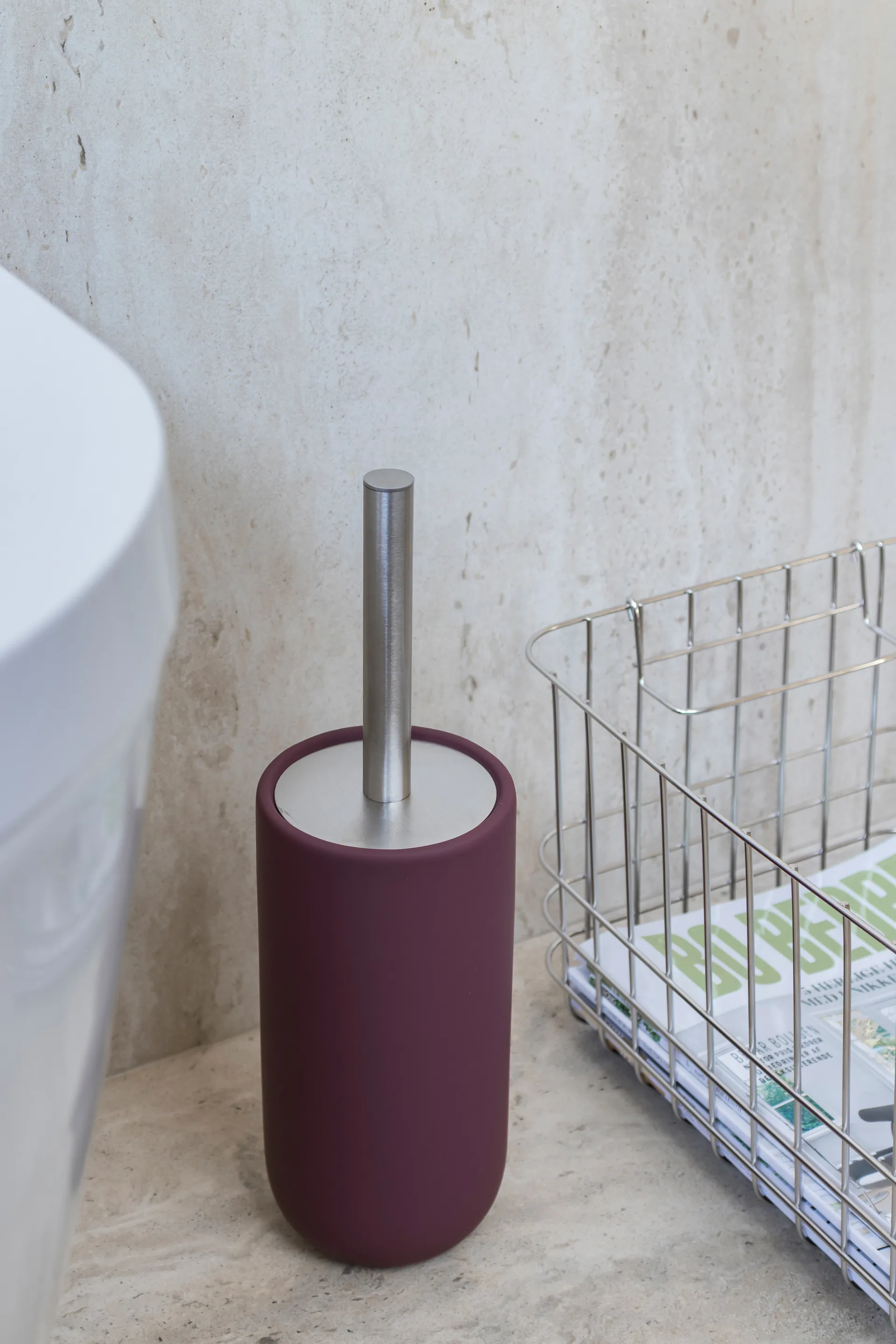 Lotus play toilettenborstel, incl. 2 toiletborstelkoppen, Wine Mette Ditmer