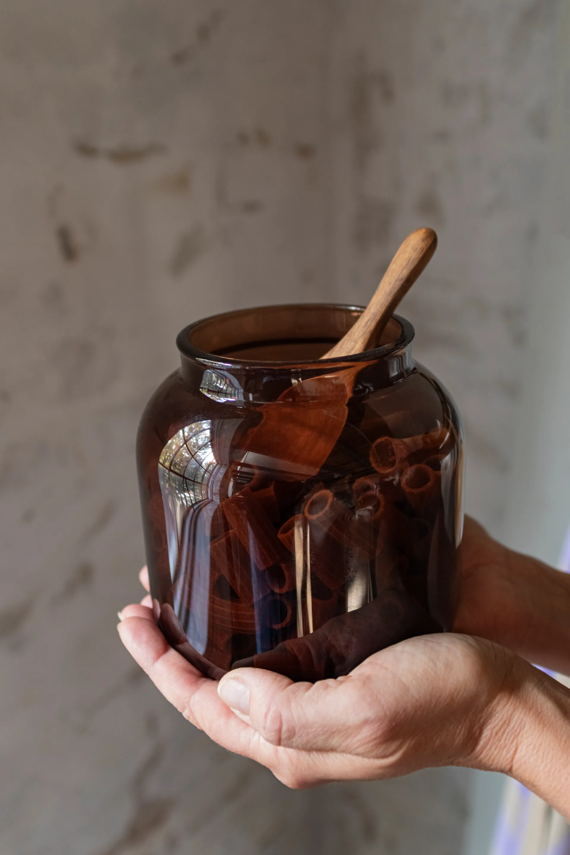 Luna pot met deksel small 13 cm, Bruin Mette Ditmer