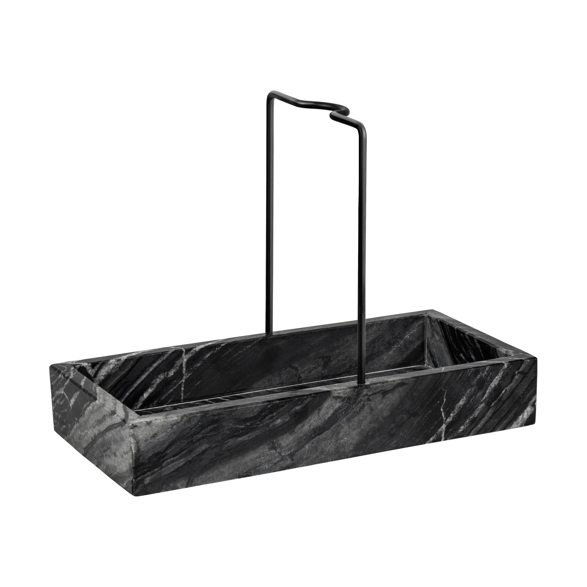 Marble aanrechtorganizer 12x23,5 cm, Black-grey Mette Ditmer
