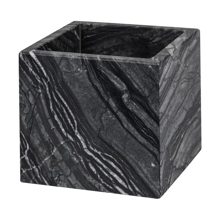 Marble cube 8,5x8,5 cm - Black-grey - Mette Ditmer