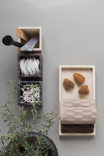 Marble cube 8,5x8,5 cm - Brown - Mette Ditmer
