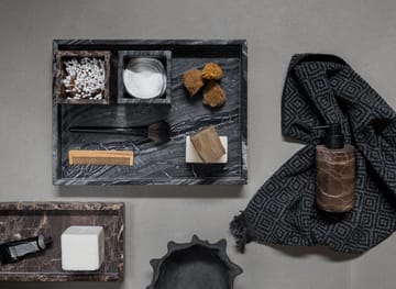 Marble decoratie dienblad large 30x40 cm - Black-grey - Mette Ditmer