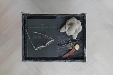 Marble decoratie dienblad large 30x40 cm - Black-grey - Mette Ditmer