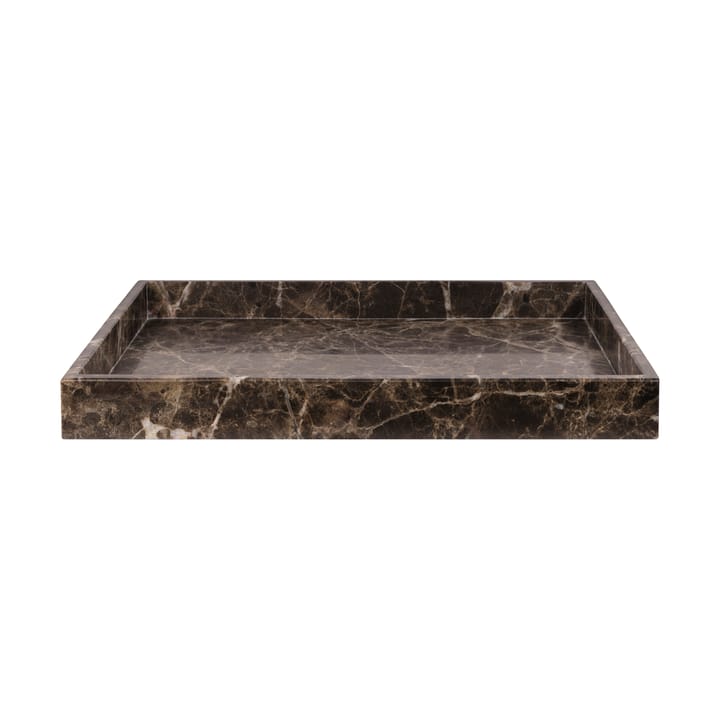 Marble decoratie dienblad large 30x40 cm - Brown - Mette Ditmer