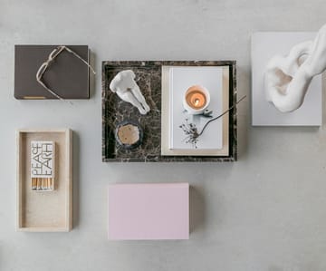 Marble decoratie dienblad large 30x40 cm - Brown - Mette Ditmer