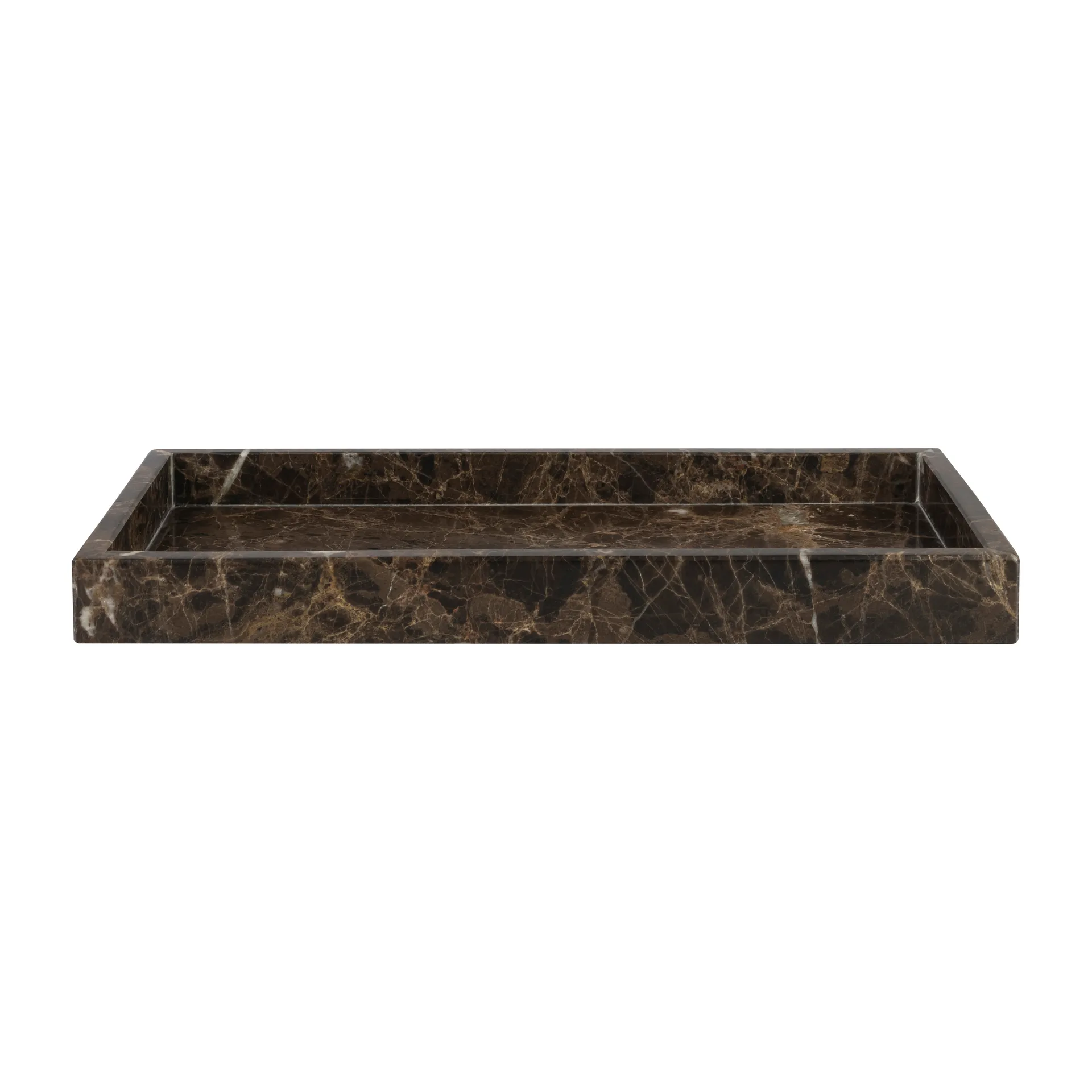 Marble dienblad 16x31 cm, Bruin Mette Ditmer