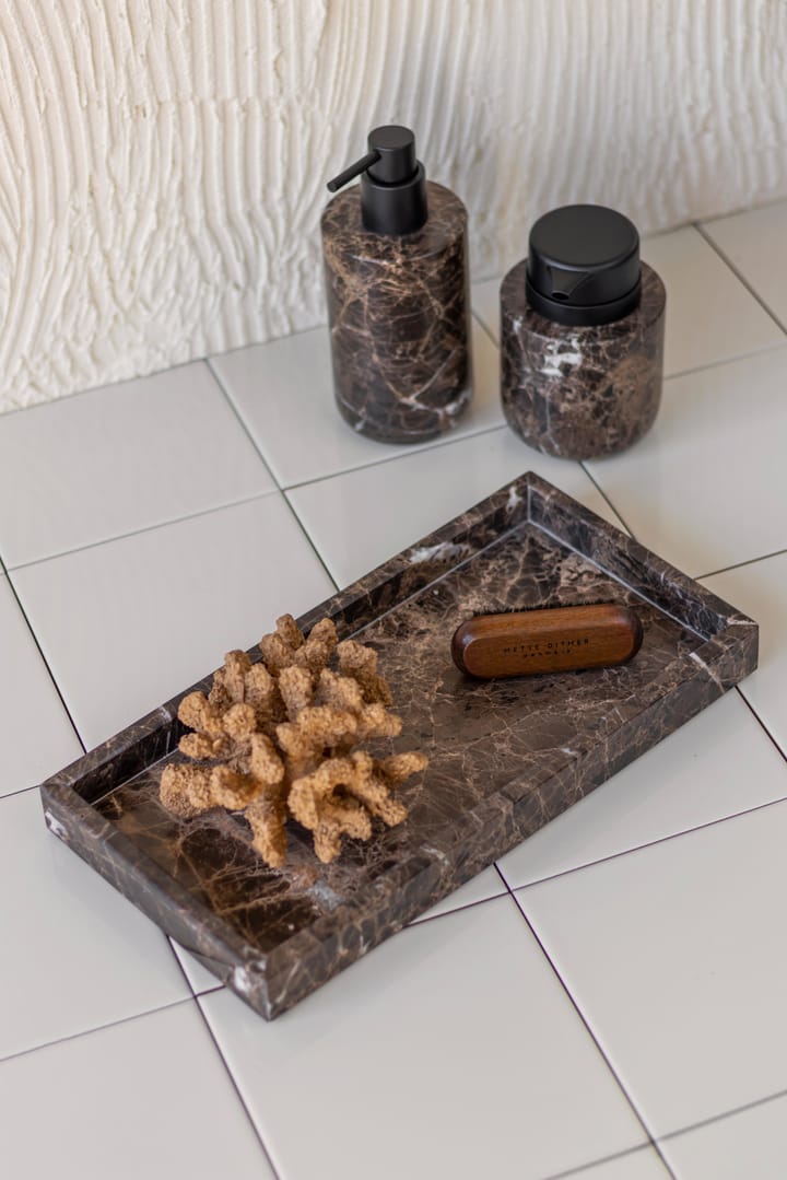 Marble dienblad 16x31 cm, Bruin Mette Ditmer