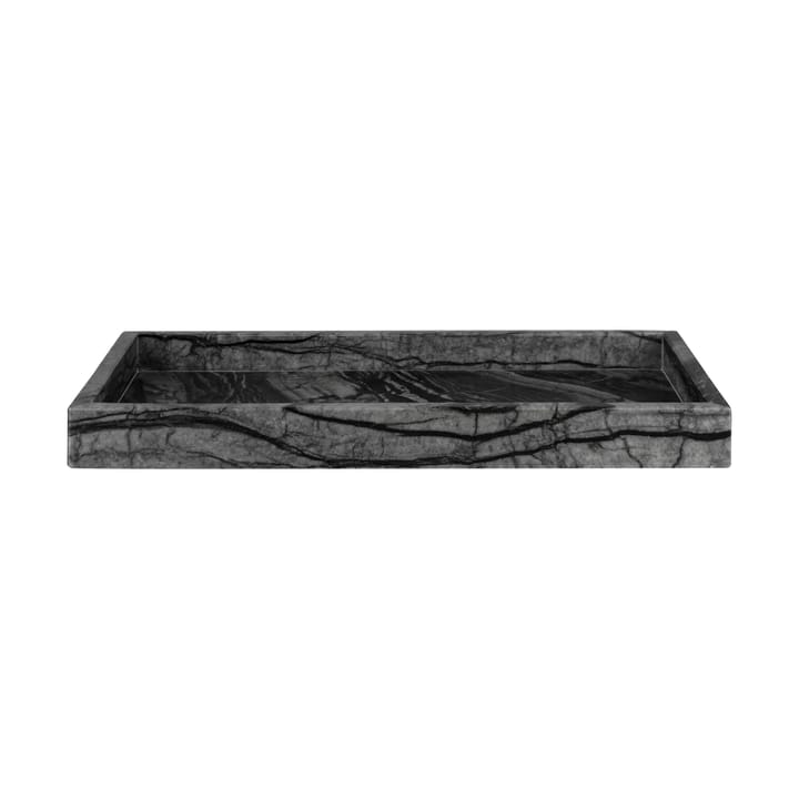Marble dienblad 16x31 cm - Zwart-grijs - Mette Ditmer