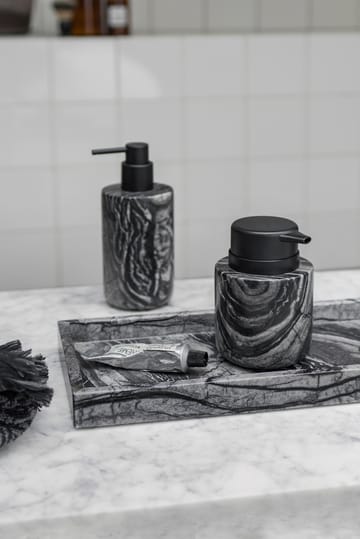 Marble dienblad 16x31 cm - Zwart-grijs - Mette Ditmer