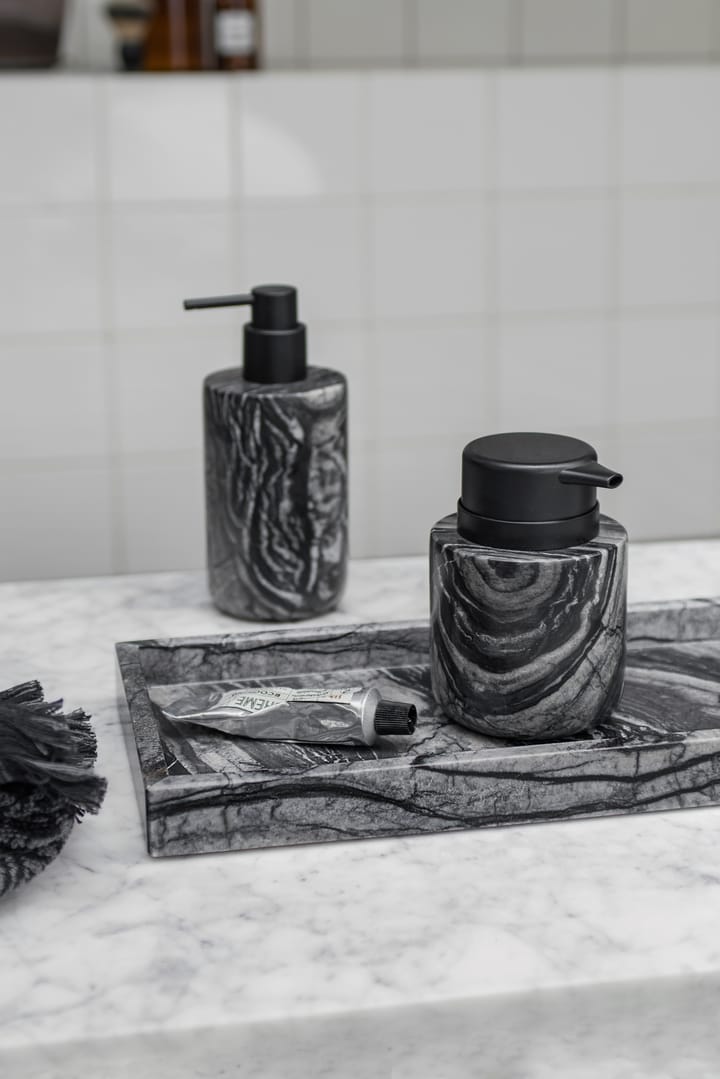 Marble dienblad 16x31 cm, Zwart-grijs Mette Ditmer