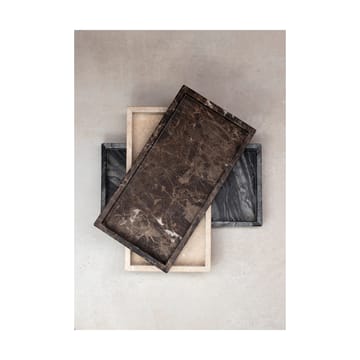Marble dienblad 16x31 cm - Zwart-grijs - Mette Ditmer