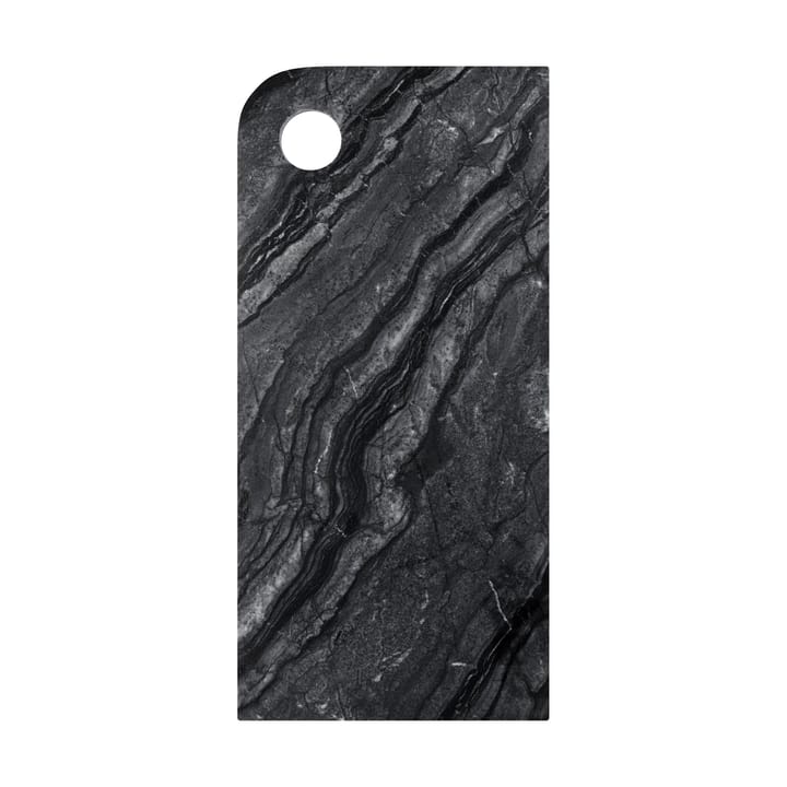 Marble dienblad large 18x38 cm - Black-grey - Mette Ditmer