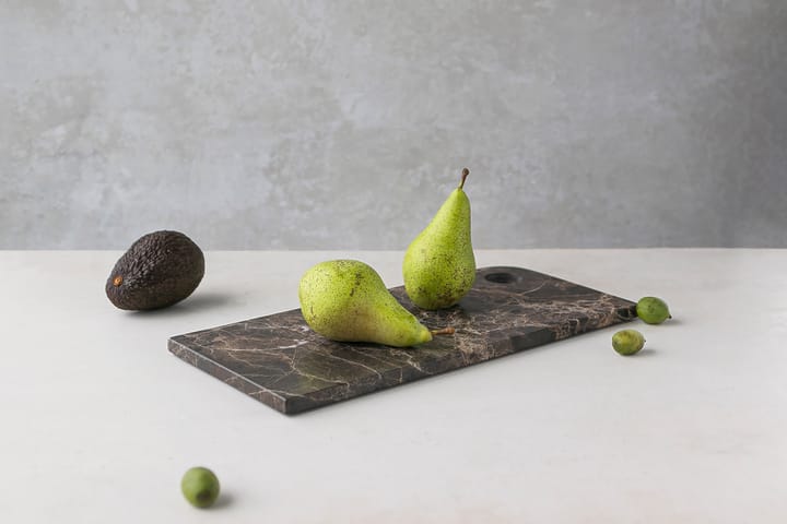 Marble dienblad large 18x38 cm, Brown Mette Ditmer