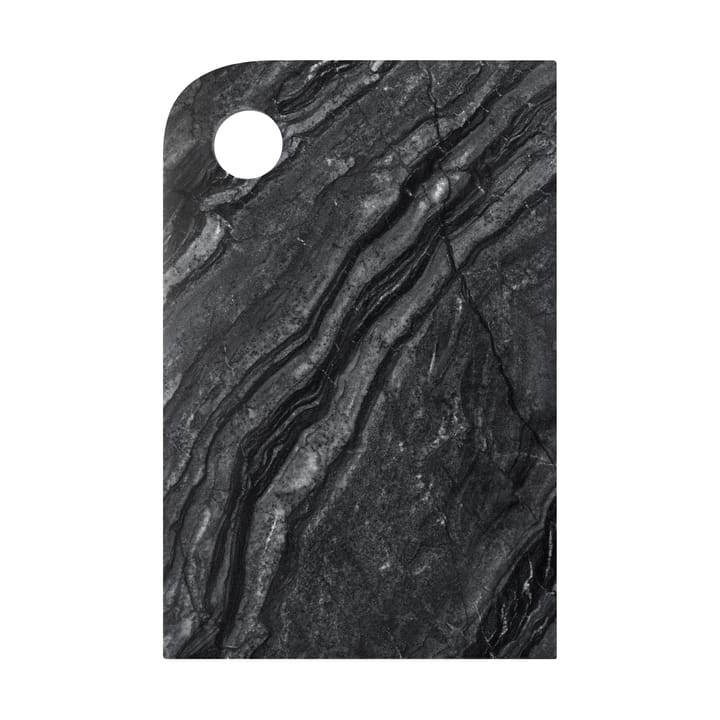 Marble dienblad medium 20x30 cm - Black-grey - Mette Ditmer