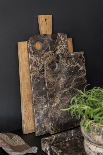 Marble dienblad medium 20x30 cm - Brown - Mette Ditmer