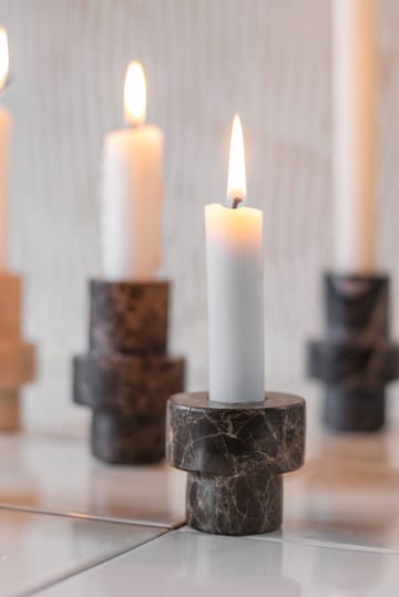 Marble kandelaar 5 cm
 - Bruin - Mette Ditmer