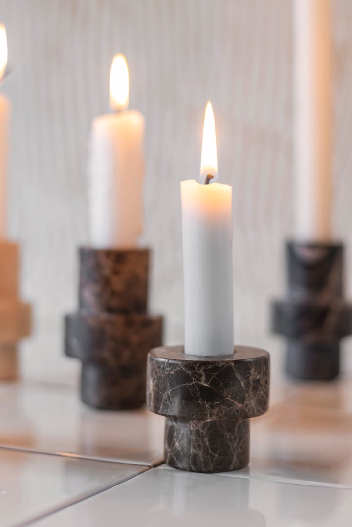 Marble kandelaar 5 cm
, Bruin Mette Ditmer