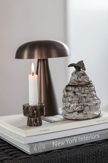 Marble kandelaar 5 cm
 - Bruin - Mette Ditmer