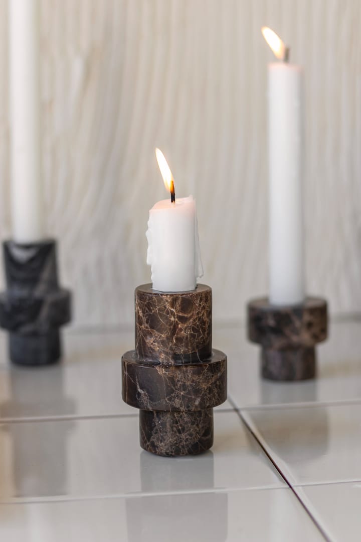 Marble kandelaar 8,5 cm
, Bruin Mette Ditmer