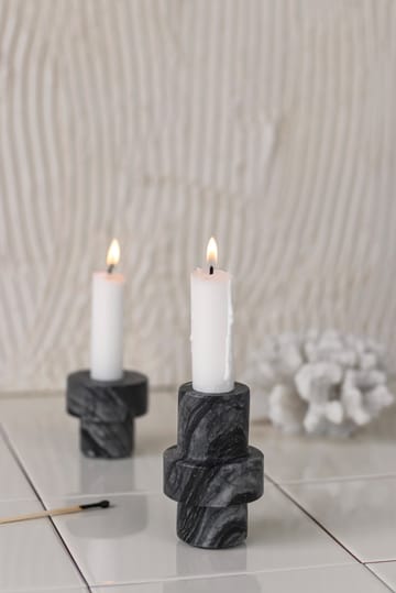 Marble kandelaar 8,5 cm
 - Grijs - Mette Ditmer