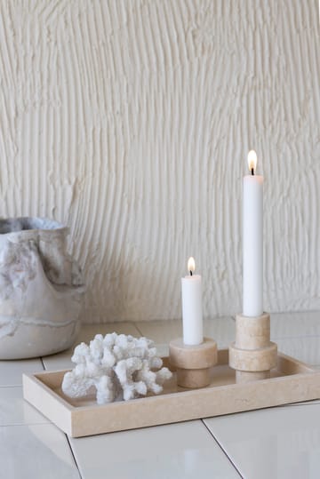 Marble kandelaar 8,5 cm
 - Zand - Mette Ditmer