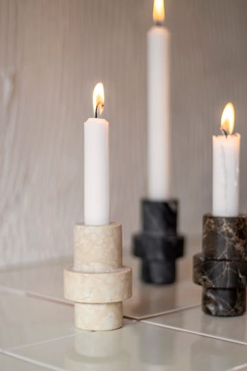 Marble kandelaar 8,5 cm
 - Zand - Mette Ditmer